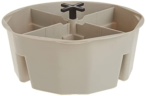 Custom Leathercraft1154 4-Inch High, Full-Round Bucket Tray,Cream White