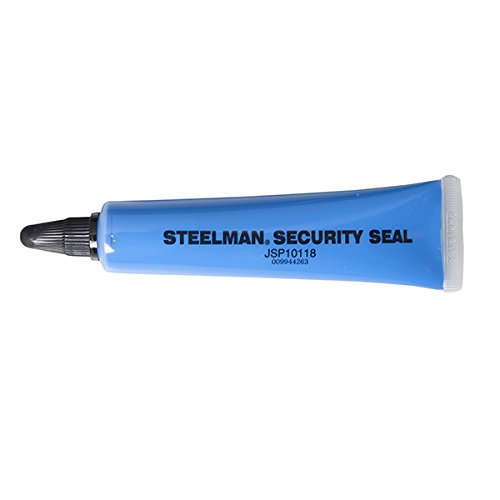Steelman JSP10118 1-Ounce Security Seal, Bright Blue, Adheres to Both Metal and Plastic, Durable, Quick-Drying (Pack of 10)