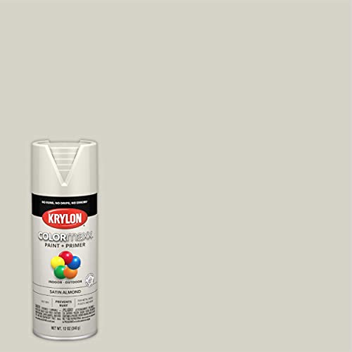 12 oz Krylon K05554007 Almond COLORmaxx Paint & Primer Spray Paint, Satin