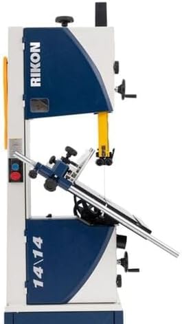Rikon 10‑1414 14″ Deluxe Bandsaw Model - 1‑3/4HP Dual‑Voltage (115/230V) with Full 14″ Resaw Capacity, Dual Dust Ports, Cast‑Iron Table, Quick‑Adjust Fence & Tool‑Less Blade Guides