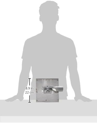 Kraft Tools CC026 8" x 8" Stainless Steel Walking Seamer/Groover 1/2"R with Threaded Handle Socket