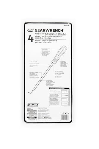 GEARWRENCH 4 Pc. Heavy-Duty Long Hook & Pick Set - 84020H