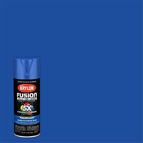 12 oz Krylon K02716007 Patriotic Blue Fusion All-In-One Paint & Primer Spray Paint, Gloss