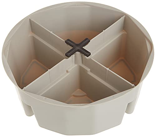 Custom Leathercraft1154 4-Inch High, Full-Round Bucket Tray,Cream White