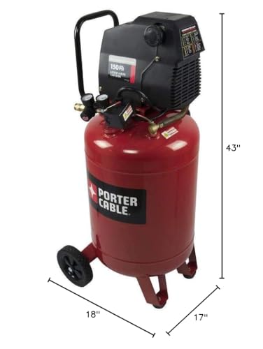 Porter-Cable PXCMF220VW 1.5 HP 20 Gallon Oil-Free Vertical Dolly Air Compressor