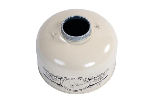Eagle 1202BEI Galvanized Steel Poly Tube Cigarette Butt Receptacle, 2 gallon Capacity, 35" Height, 11" Diameter, Beige