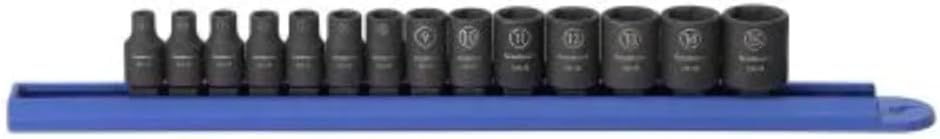 GEARWRENCH 1/4" Drive Standard Impact Metric Socket Set 14 Piece, 6 Point - 84907