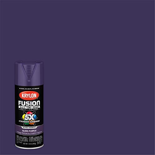 12 oz Krylon K02719007 Purple Fusion All-In-One Paint & Primer Spray Paint, Gloss