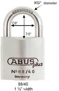 ABUS 07238 Chrome Padlock 88/40 40 mm