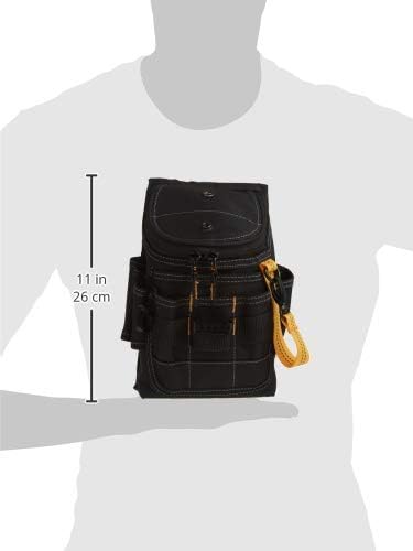 CLC Custom Leathercraft 1524 Ziptop Utility Pouch, Medium, Black, 11 Pockets