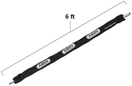 ABUS Hardened Steel 6KS 1/4" Thick Square Security Chain for Bikes, Containers, Trailers, ATV's, Motorcycles and Personal/Industrial Property (6 Foot)
