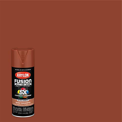 Krylon Fusion All-In-One Adhesive Spray Paint for Indoor/Outdoor Use, 12 oz, Terracotta