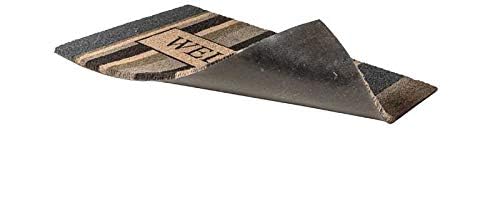 NoTrax, Welcome Gray, Vinyl-Backed Natural Coir Doormat, Entry Mat for Indoor or Outdoor Use, 18"x30", C12 (C12S1830WG)