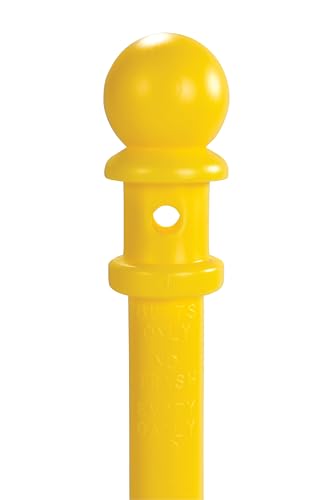 Eagle 1205 Galvanized Steel Poly Tube Cigarette Butt Receptacle, 5 Gallon Capacity, 40" Height, 12" Diameter, Yellow