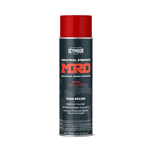 SEYMOUR 620-1423 Industrial MRO High Solids Spray Paint, Safety Red, 16 Ounce (Pack of 1)