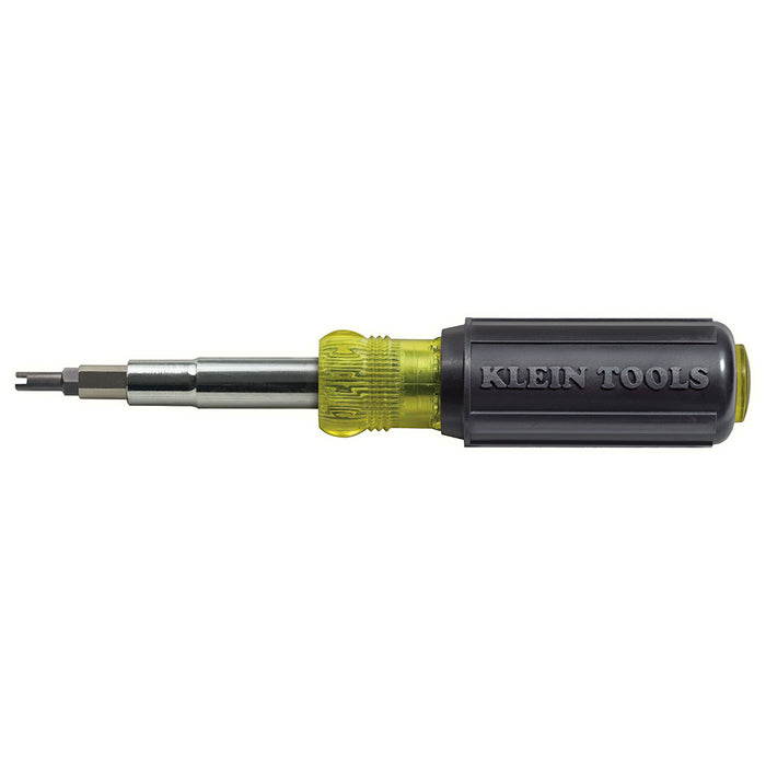 Klein Tools 32527 Multi-Bit Screwdriver / Nut Driver, 11-in-1, Ph, Sl, Sq, Schrader Bits