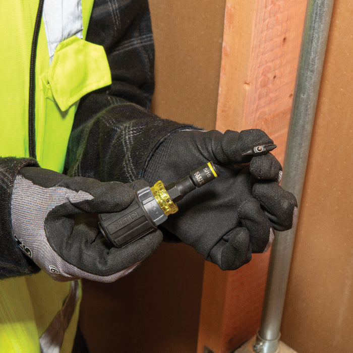 Klein Tools 32561HDRT KNECT 7-in-1 Ratcheting Impact-Rated Stubby Screwdriver/Nut Driver