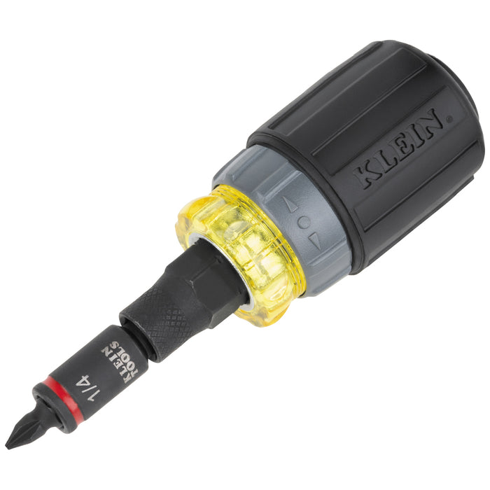 Klein Tools 32561HDRT KNECT 7-in-1 Ratcheting Impact-Rated Stubby Screwdriver/Nut Driver