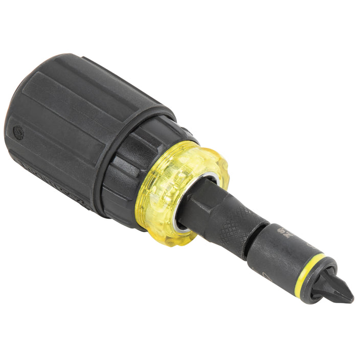 Klein Tools 32561HDRT KNECT 7-in-1 Ratcheting Impact-Rated Stubby Screwdriver/Nut Driver