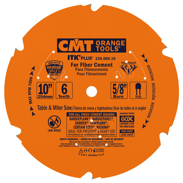 CMT 236.004.06 ITK Plus Diamond Circular Saw Blade for Ultra-Hard Materials