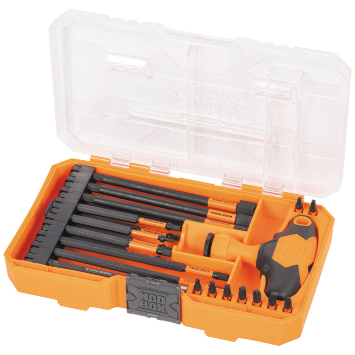Klein Tools 33804 ProFlex Impact-Rated Interchangeable Ratcheting T-Handle Set, 23-Piece