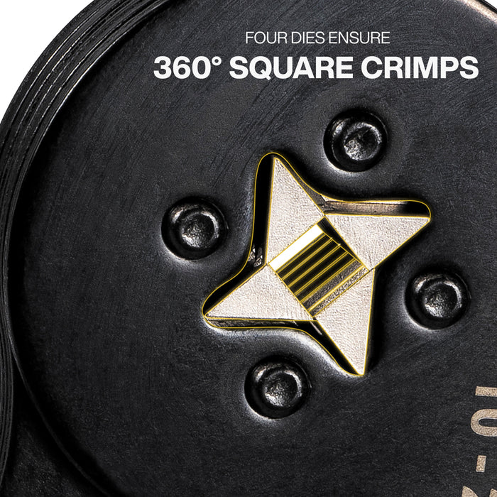 Klein Tools 34055 Ratcheting Ferrule Square Crimper, 10 to 22 AWG Wire