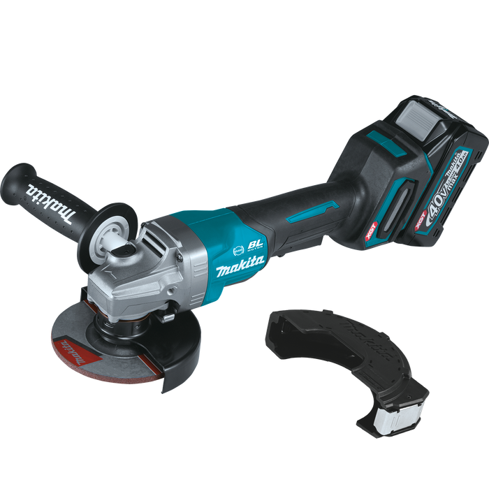 Makita GAG03M1 40V Max XGT Brushless Lithium-Ion 4-1/2 in./5 in. Cordless Paddle Switch Angle Grinder Kit with Electric Brake (4 Ah)