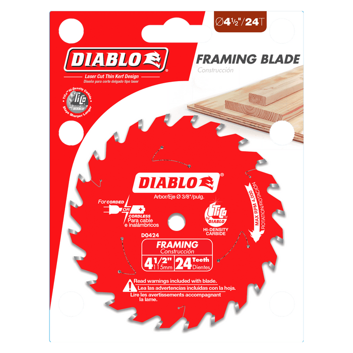 Diablo 4-1/2" x 24-Teeth Framing Saw Blade for Wood
