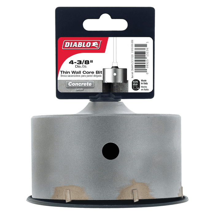 Diablo 4-3/8" SDS-Plus Carbide Tipped Thin Wall Core Bit