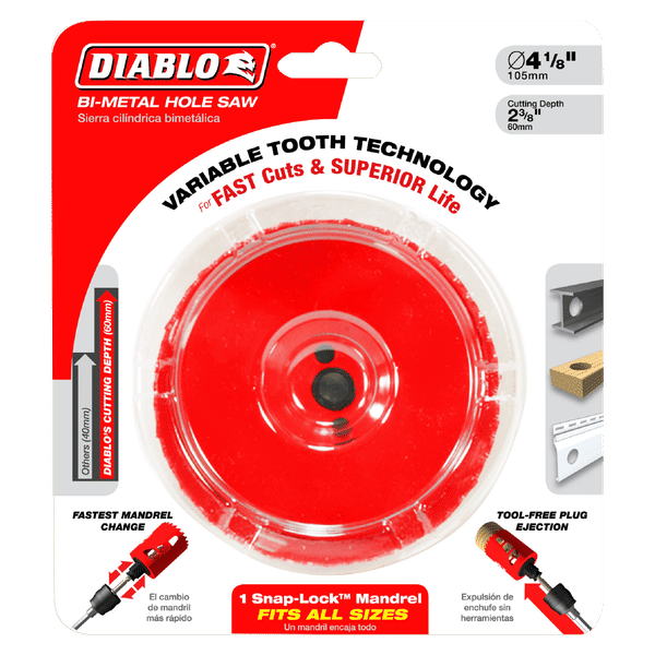 Diablo DHS4000 4 in. Bi-Metal Hole Saw with 2-3/8 in. Cutting Depth