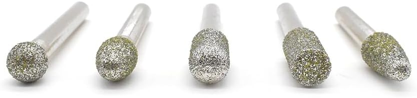 Big Horn 19391 5PC Diamond Burr Set, 1/4" Shank, 50 Grit, Coarse