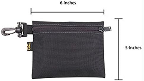 Custom Leathercraft 1100 Multi-Purpose Clip-on Zippered Poly Bags (Pack of 3)