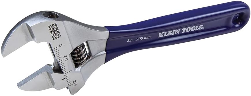 Klein Tools D86936 Slim-Jaw Adjustable Wrench, 8-Inch