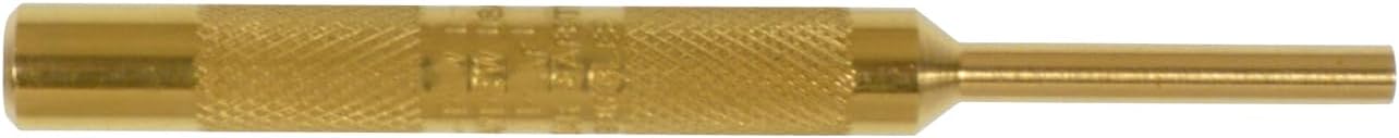 Mayhew Tools 25700 Knurled Pin Punch, 1/16" x 1/2" Pin, 4" OAL x 1/4" Body, Brass 1/16 x 1/2 x 4" SAE Brass