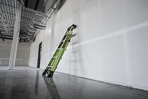Little Giant Ladders, King Kombo 2.0 XT, Industrial, M6, 6 Ft. A Frame, 10 Ft. Extension, Fiberglass, Type 1AA, 375 lbs Weight Rating, (13936-071), Hi-viz Green