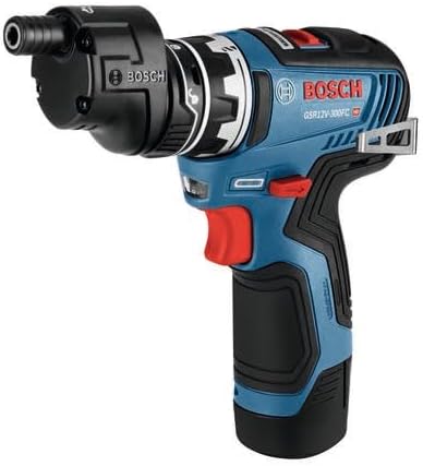 BOSCH GSR12V-300FCB22 12V Max EC Brushless Flexiclick 5-In-1 Drill/Driver System with (2) 2 Ah Batteries Starter-Kit