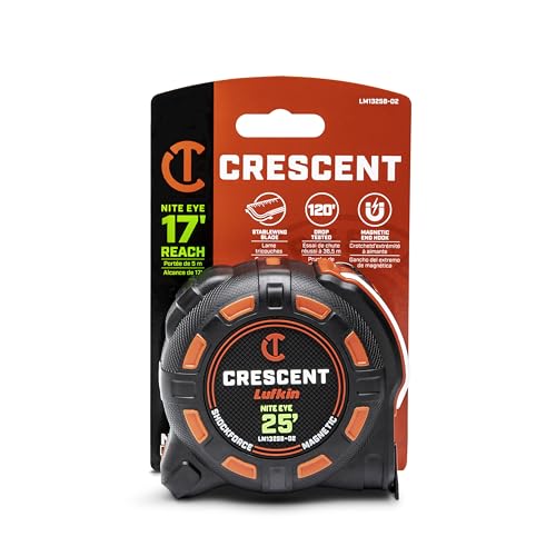 LM1325B-02 1-1/4" x 25' SHOCKFORCE NITE Eye Magnetic Tape Measure