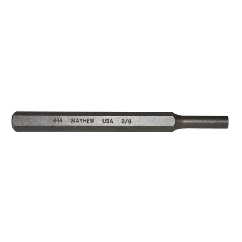 Mayhew Tools 71105 SAE Pin Punch, 3/8 x 1.25" Pin, 6" OAL x 1/2" Body, Shot Blast Finish