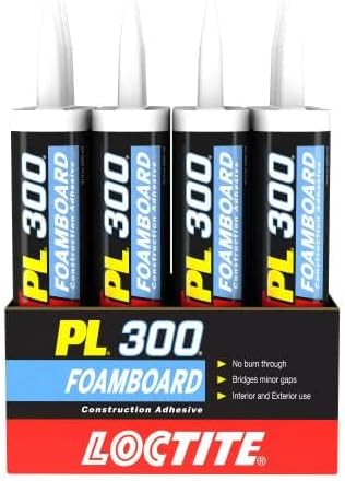 Loctite PL300 Foamboard Adhesive, 10 fl oz, Cartridge (Pack of 12)