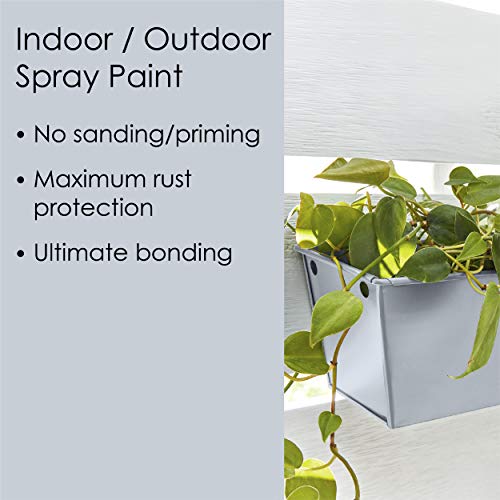 Krylon Fusion All-In-One Adhesive Spray Paint for Indoor/Outdoor Use, 12 oz, Glacier Gray