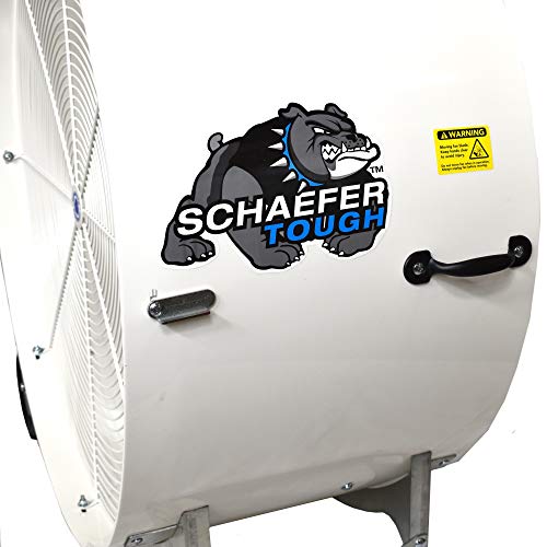 Schaefer VKM36-O 36" Versa-Kool Mobile Spot Cooler Portable Drum Fan with OSHA-Guard, Made in USA, High Airflow, 1/2 HP, 11020CFM, White