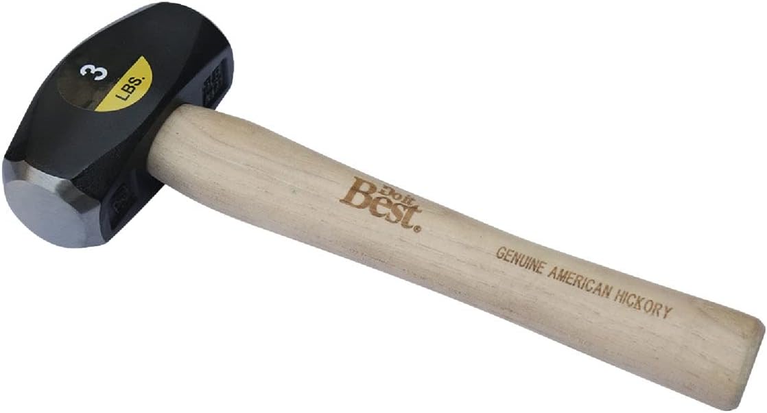 Truper 30948 3-Pound Drilling Hammer, Hickory Handle, 10-Inch