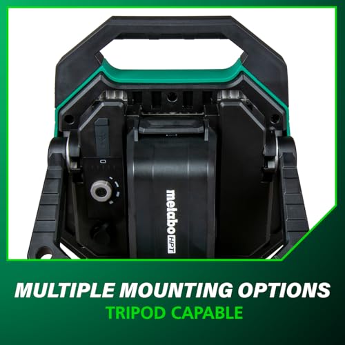 Metabo HPT 18V MultiVolt Cordless 10,000 Lumen LED Work Light, 15 Settings Adjustable Brightness, Portable Work Light with USB Charging Port, Water & Dust Resistant, Tool Body Only, UB18DDQ4