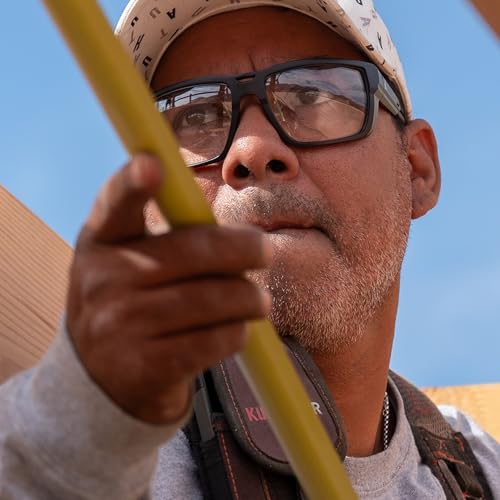 EDGE Lassen Z87 Safety Glasses for Men: Shatter Resistant, Lightweight, Nylon Lenses | Available in Polarized, Tinted, or Clear | Anti-Slip Flexible Frames