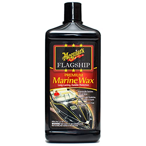 Meguiar's Flagship Premium Marine Wax, Boat Polish and Oxidation Remover - 32 Oz Bottle (Packaging May Vary)