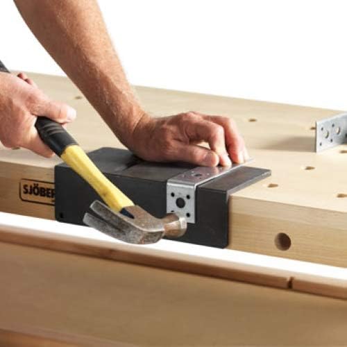 Sjobergs SJO-33301 Scandi Plus Workbench Accessory Kit, Holdfast, Jaw Cushions, Metal Working Anvil Fit 3/4-inch Workbench Dog Holes