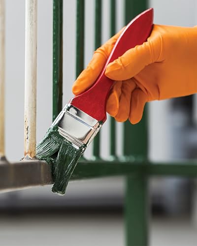 Atlantic Safety Products Orange Lightning Exam Gloves, Disposable, Powder-Free Nitrile Gloves, Orange, Large, 100-Ct