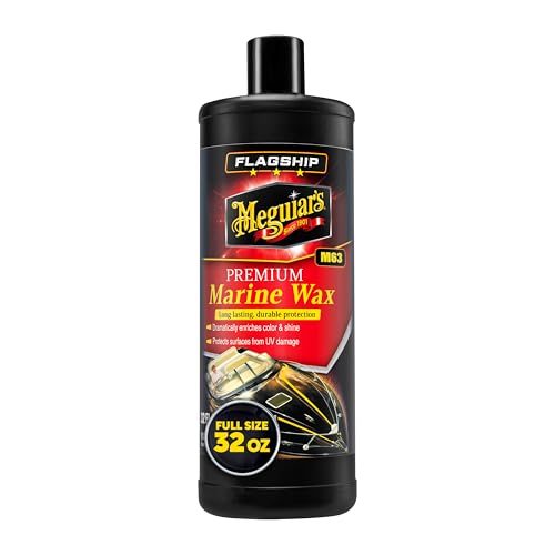 Meguiar's Flagship Premium Marine Wax, Boat Polish and Oxidation Remover - 32 Oz Bottle (Packaging May Vary)