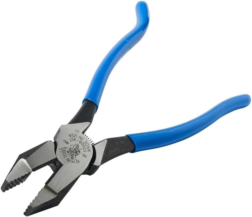 Klein Tools D2000-9ST Pliers, Heavy-Duty 9-Inch Ironworker Pliers for Rebar, ACSR, Screws, Nails and Most Hardened Wire