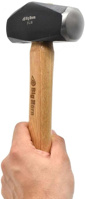 Big Horn 15125 3 lbs Drilling Hammer with Hickory Handle
